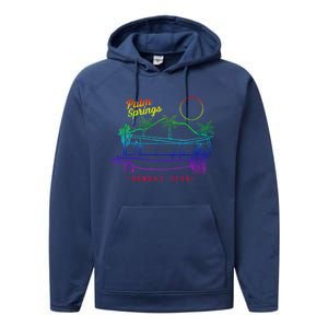 Palm Springs Sunday Club Simple Line Drawing Meaningful Gift Performance Fleece Hoodie