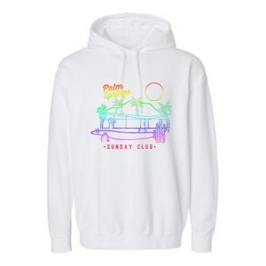 Palm Springs Sunday Club Simple Line Drawing Meaningful Gift Garment-Dyed Fleece Hoodie