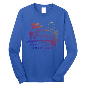 Palm Springs Sunday Club Simple Line Drawing Gift Long Sleeve Shirt