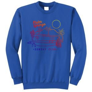 Palm Springs Sunday Club Simple Line Drawing Gift Sweatshirt