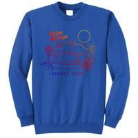 Palm Springs Sunday Club Simple Line Drawing Gift Tall Sweatshirt