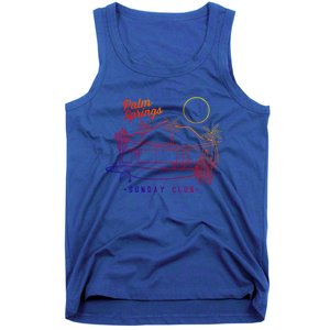 Palm Springs Sunday Club Simple Line Drawing Gift Tank Top