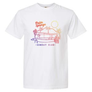 Palm Springs Sunday Club Simple Line Drawing Gift Garment-Dyed Heavyweight T-Shirt