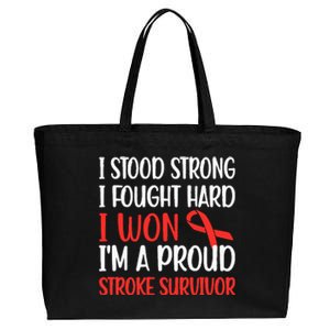 Proud Stroke Survivor Stroke Awareness Stroke Warrior Cotton Canvas Jumbo Tote