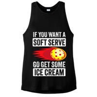 Pickleball Soft Serve Ice Cream Funny Pickleball Ladies PosiCharge Tri-Blend Wicking Tank