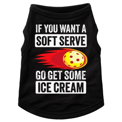 Pickleball Soft Serve Ice Cream Funny Pickleball Doggie Tank