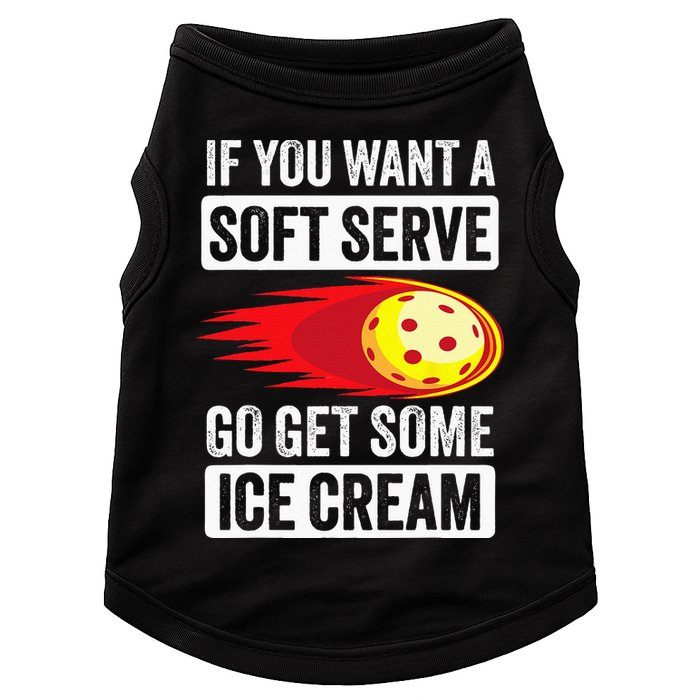 Pickleball Soft Serve Ice Cream Funny Pickleball Doggie Tank