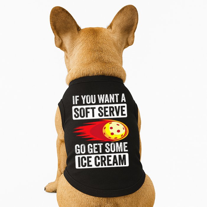 Pickleball Soft Serve Ice Cream Funny Pickleball Doggie Tank