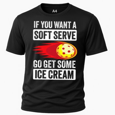 Pickleball Soft Serve Ice Cream Funny Pickleball Performance Shirt
