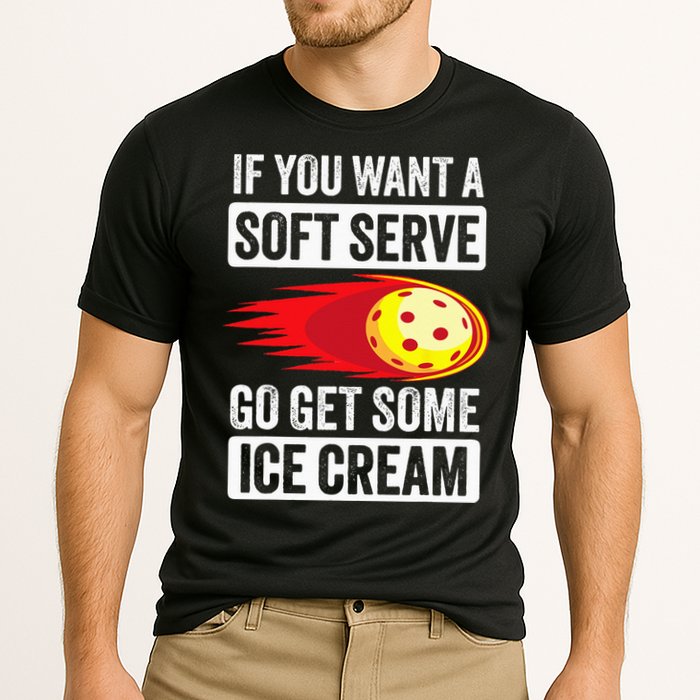 Pickleball Soft Serve Ice Cream Funny Pickleball Performance Shirt