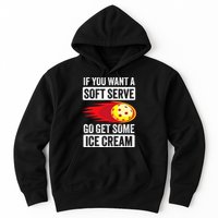 Pickleball Soft Serve Ice Cream Funny Pickleball Hoodie