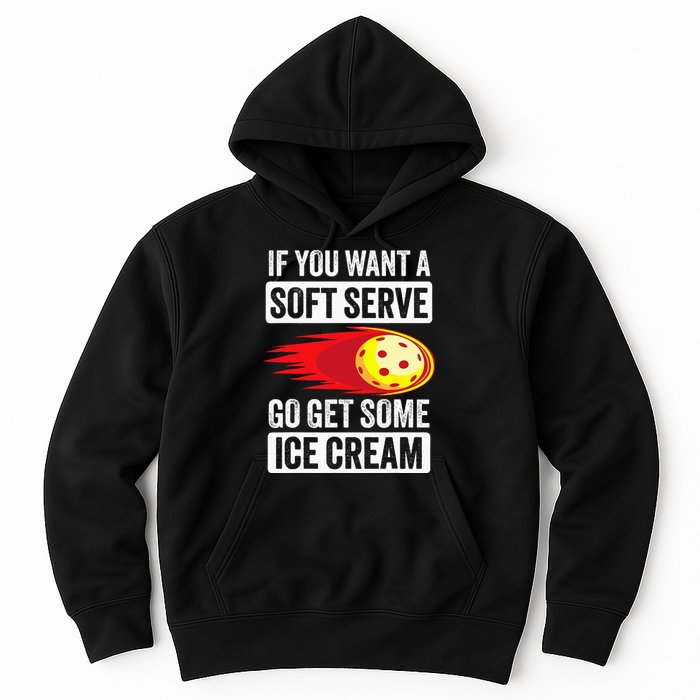 Pickleball Soft Serve Ice Cream Funny Pickleball Hoodie