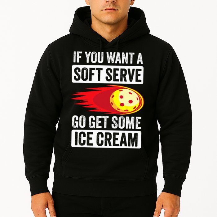 Pickleball Soft Serve Ice Cream Funny Pickleball Hoodie