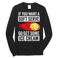 Pickleball Soft Serve Ice Cream Funny Pickleball Long Sleeve Shirt