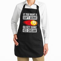 Pickleball Soft Serve Ice Cream Funny Pickleball Apron
