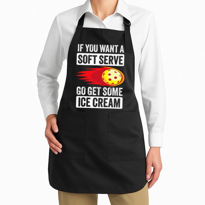 Pickleball Soft Serve Ice Cream Funny Pickleball Apron
