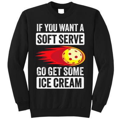 Pickleball Soft Serve Ice Cream Funny Pickleball Sweatshirt