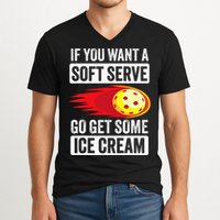 Pickleball Soft Serve Ice Cream Funny Pickleball V-Neck T-Shirt