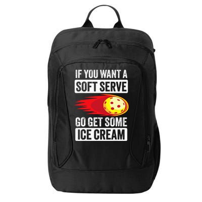 Pickleball Soft Serve Ice Cream Funny Pickleball City Backpack