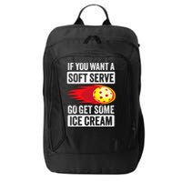 Pickleball Soft Serve Ice Cream Funny Pickleball City Backpack