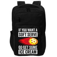 Pickleball Soft Serve Ice Cream Funny Pickleball Impact Tech Backpack