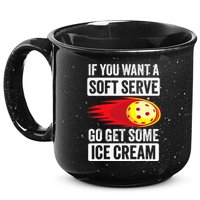 Pickleball Soft Serve Ice Cream Funny Pickleball 15oz Campfire Ceramic Mug
