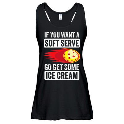 Pickleball Soft Serve Ice Cream Funny Pickleball Ladies Essential Flowy Tank