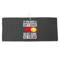 Pickleball Soft Serve Ice Cream Funny Pickleball Large Microfiber Waffle Golf Towel
