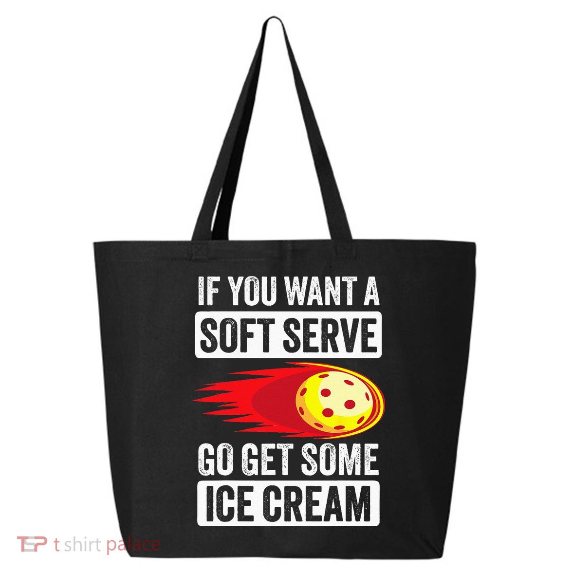 Pickleball Soft Serve Ice Cream Funny Pickleball 25L Jumbo Tote