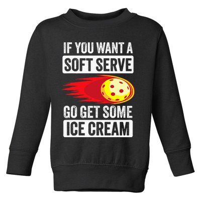 Pickleball Soft Serve Ice Cream Funny Pickleball Toddler Sweatshirt