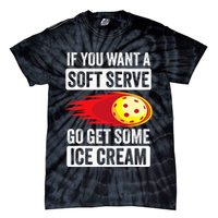 Pickleball Soft Serve Ice Cream Funny Pickleball Tie-Dye T-Shirt