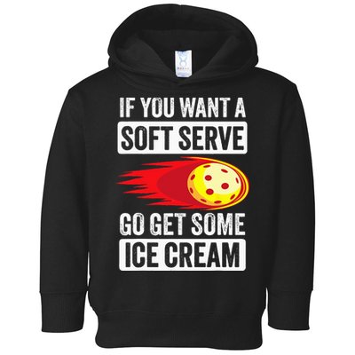 Pickleball Soft Serve Ice Cream Funny Pickleball Toddler Hoodie