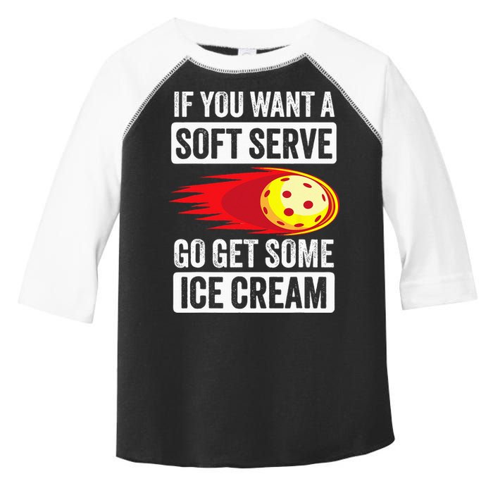 Pickleball Soft Serve Ice Cream Funny Pickleball Toddler Fine Jersey T-Shirt