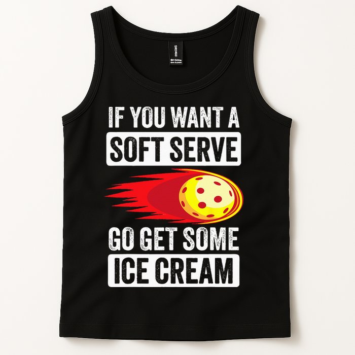 Pickleball Soft Serve Ice Cream Funny Pickleball Tank Top