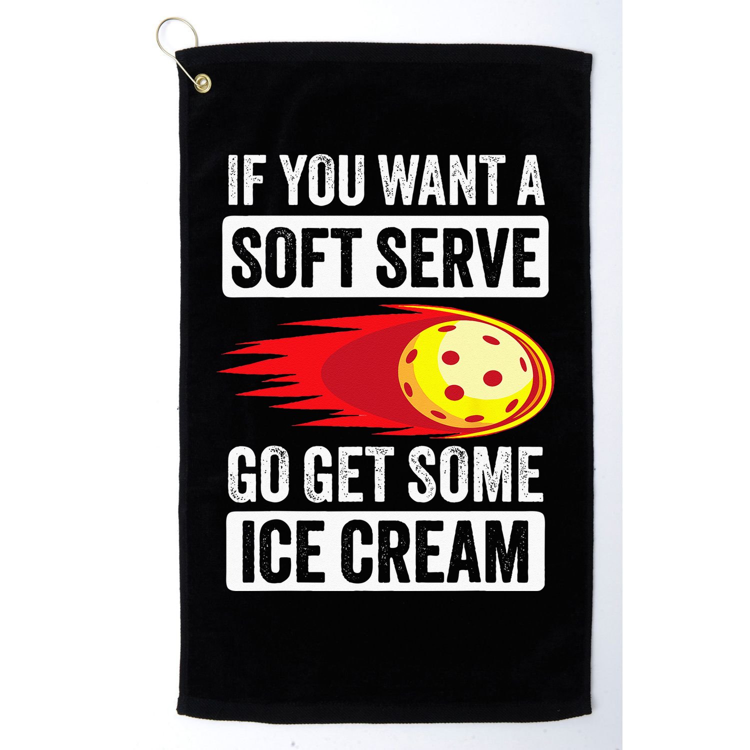 Pickleball Soft Serve Ice Cream Funny Pickleball Golf Towel