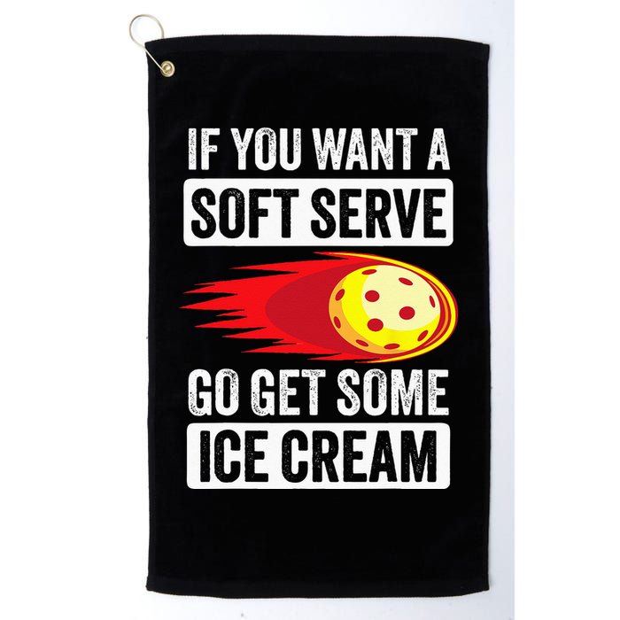 Pickleball Soft Serve Ice Cream Funny Pickleball Golf Towel