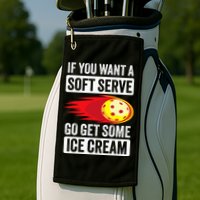 Pickleball Soft Serve Ice Cream Funny Pickleball Golf Towel