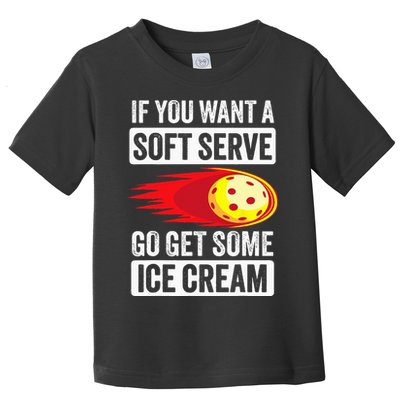 Pickleball Soft Serve Ice Cream Funny Pickleball Toddler T-Shirt