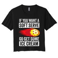 Pickleball Soft Serve Ice Cream Funny Pickleball Crop Top