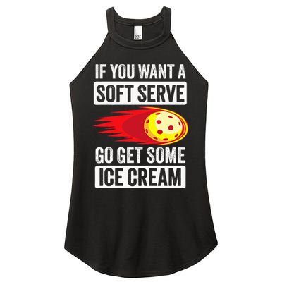 Pickleball Soft Serve Ice Cream Funny Pickleball Women's Perfect Tri Rocker Tank