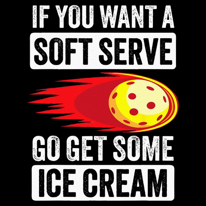 Pickleball Soft Serve Ice Cream Funny Pickleball Women's V-Neck T-Shirt