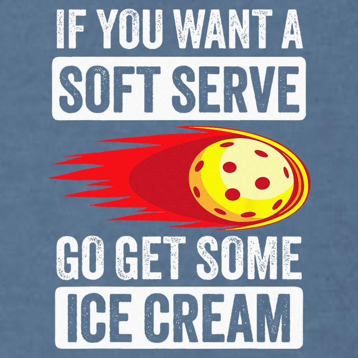 Pickleball Soft Serve Ice Cream Funny Pickleball Garment-Dyed Sweatshirt