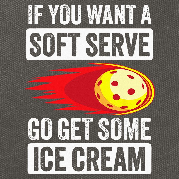 Pickleball Soft Serve Ice Cream Funny Pickleball Cotton Canvas Backpack