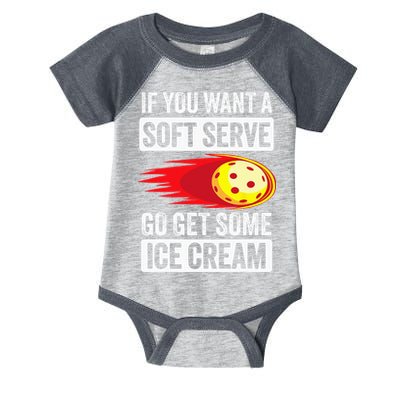 Pickleball Soft Serve Ice Cream Funny Pickleball Infant Baby Jersey Bodysuit