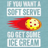Pickleball Soft Serve Ice Cream Funny Pickleball Sueded Cloud Jersey T-Shirt