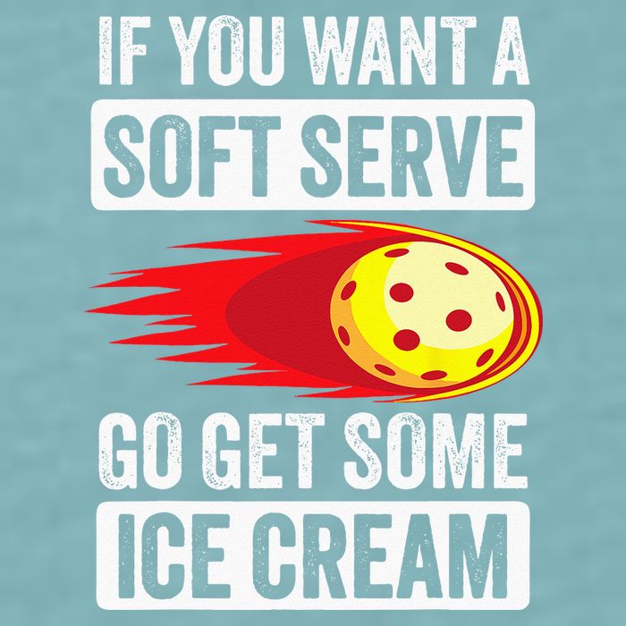 Pickleball Soft Serve Ice Cream Funny Pickleball Sueded Cloud Jersey T-Shirt