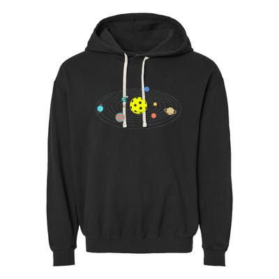 Pickleball Solar System Garment-Dyed Fleece Hoodie