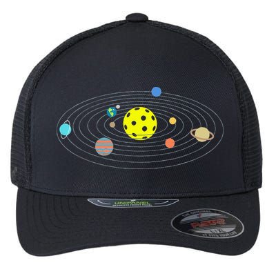 Pickleball Solar System Flexfit Unipanel Trucker Cap