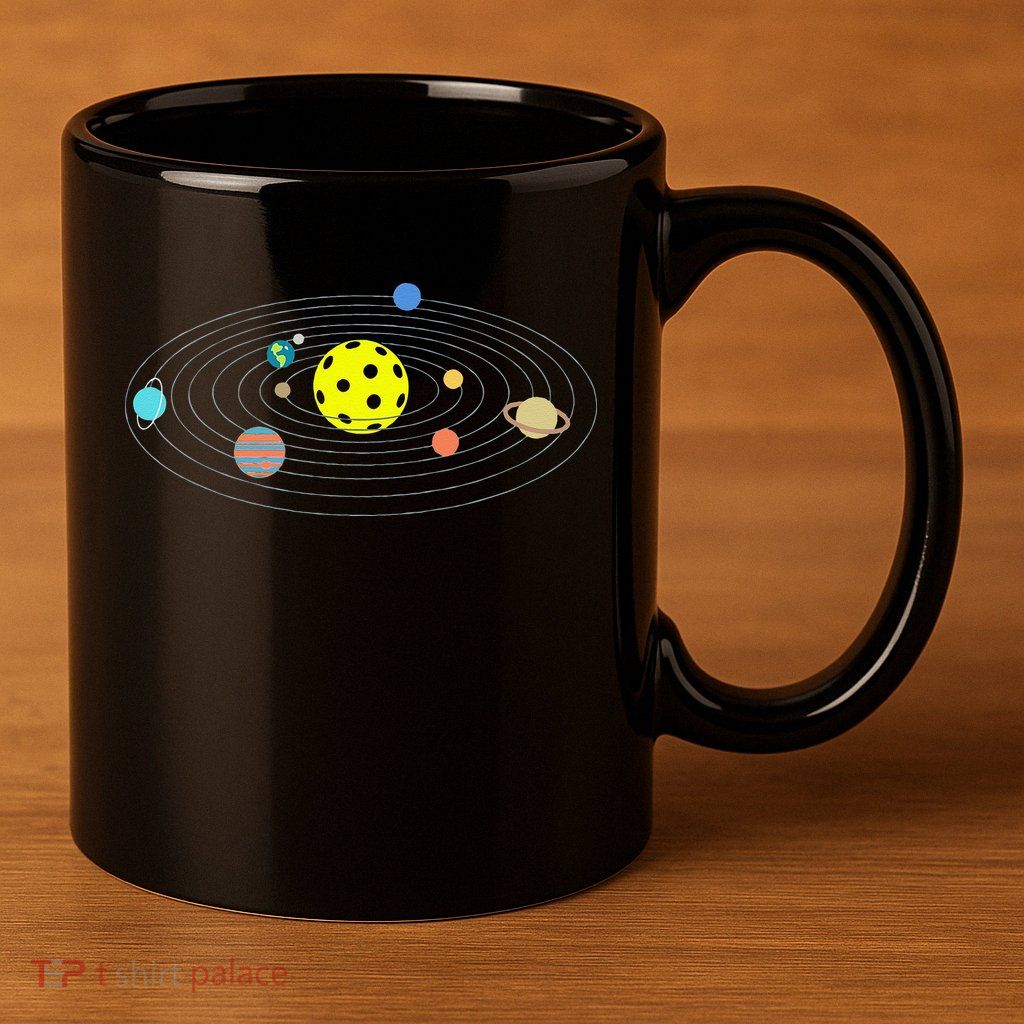 Pickleball Solar System 11oz C Handle Ceramic Mug