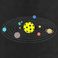 Pickleball Solar System Golf Towel